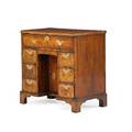 George ii walnut kneehole desk