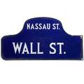 Wall street and nassau street sign