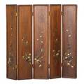 Chinese hongmu five panel table screen
