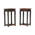 Pair of chinese elm pedestals