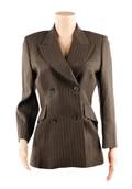 Dolce  Gabbana Brown Pin Striped Blazer