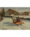 ANDREI AFANASIEVICH EGOROV RUSSIAN 18781954 A Hayride in the Snow