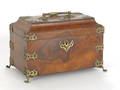 Rosewood veneer tea caddy late 18th c