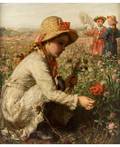 CARL WILHELM FRIEDRICH BAUERLE GERMAN 18311912 Children Gathering Flowers