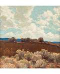 ERNEST MARTIN HENNINGS AMERICAN 18861956 Landscape Taos