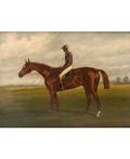 AMERICAN 19TH CENTURY PAINTING OF ISAAC MURPHY AT CHURCHILL DOWNS Isaac Murphy on Horseback at Churchill Downs