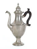 Important Philadelphia pewter coffeepot attributed to William Will ca 1775