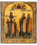 A RUSSIAN ICON OF FIVE SELECT SAINTS AND MARTYRS 19TH CENTURY