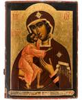 A LARGE RUSSIAN ICON OF THE FEODOROVSKAYA MOTHER OF GOD KOSTROMA SCHOOL 19TH CENTURY