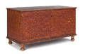 Pennsylvania ochre sponge decorated blanket chest mid 19th c