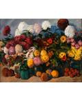 MARTIROS SARYAN ARMENIAN 18801972 Still Life with Flowers and Fruit
