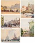 SOLOMON SAMSONOVICH BOIM RUSSIAN 18991978 Series of Five Watercolors