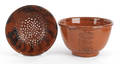 Two Pennsylvania redware colanders 19th c