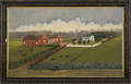 Ohio oil on canvas folk art farm portrait