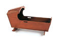 Pennsylvania walnut hooded cradle