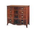 Hepplewhite style mahogany bowfront chest of drawers