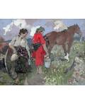 ALESSIO ISSUPOFF RUSSIAN 18891957 Peasants in the Italian Countryside