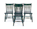 Set of four painted plank seat chairs