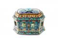 Stone Mounted 8 Sided Lidded Cloisonne Box Xuande