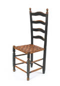 Delaware Valley painted ladderback side chair