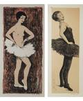 ALEXANDER SEMENOVICH SHENDEROV RUSSIAN 18971967 A Pair of Prints featuring Ballerinas