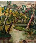 ADALBERT ERDELYI UKRAINIAN 18911955 River in Uzhhorod