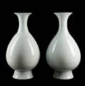 Pair of Chinese Porcelain Blanc de Chine Vases