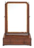 Georgian mahogany shaving mirror mid 18th c