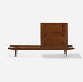 Milo Baughman and Stanley Young   bench with cabinet