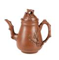 Bamboo Motif Chinese Yixing Teapot Marked