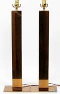 GEORGE KOVACS SKYSCRAPER BRONZED TABLE LAMPS