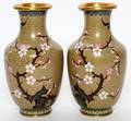 CHINESE CLOISONNE VASES PAIR