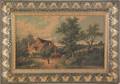 Chromolithograph country landscape