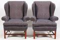 HICKORY CHAIR CO WINGBACK CHAIRS  OTTOMAN