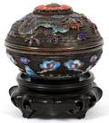 CHINESE SILVERGILT FILIGREE  ENAMEL BOX