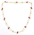 10CT NATURAL RUBY AND DIAMOND YARD NECKLACE