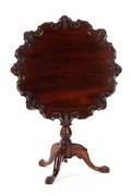 Chippendale Style Mahogany Tilt Top Tea Table