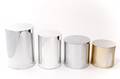 Set of Four Graduated Polished Chrome Pedestals