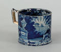 Historical blue Staffordshire mug 19th c