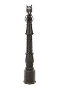 Black Cast Iron Horse Head Hitching Post 19th C