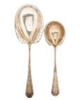 Dominick  Haff Queen Anne Sterling Serving Spoons