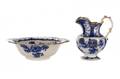 19th C Staffordshire Transferware Basin  Ewer