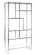 Chrome  Glass Etagere Attributed to Milo Baughman