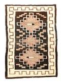 Navajo Hand Woven Wool Pictorial Textile Rug