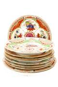 10 19th C Chamberlain Dragon Porcelain Plates