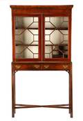 American Mahogany Chippendale Cabinet on Stand
