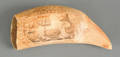 Scrimshaw decorated whale tooth dated 1833