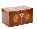 19th C George III Marquetry Inlaid Tea Caddy