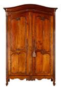 Large 18th C French Louis XV Walnut Armoire