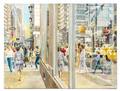 Honey W Kurlander Manhattan Street Scene Oil